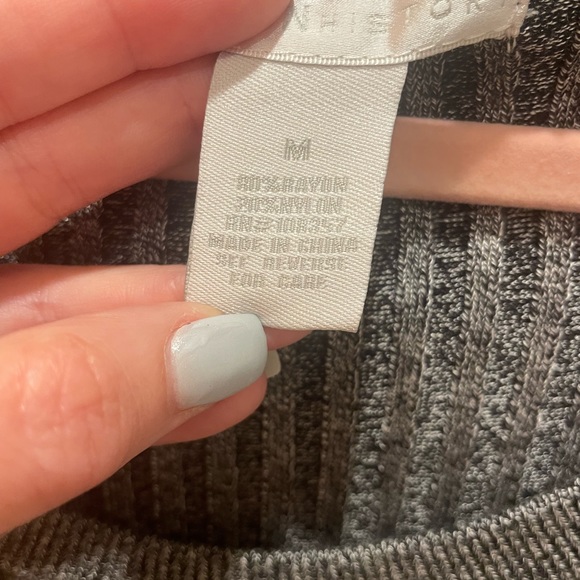 Never worn - tags off. Beautiful, soft scoop next sweater with puff sleeves. - Picture 4 of 5